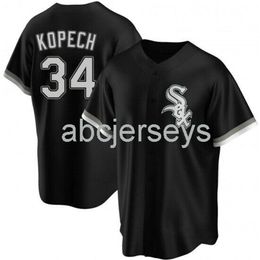 Cousu Personnalisé Michael Kopech Noir Ver1 Baseball Jersey XS-6XL