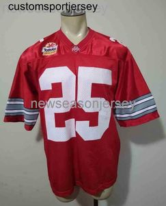 Stikte aangepaste Ohio State Buckeyes Atlantis Tositos Fiesta Bowl #25 voetbaljersey Men Women Youth XS-5XL