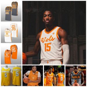 Gestikte aangepaste Tennessee vrijwilligers basketbal Jersey Davonte Gaines Drew Pember Brock Jancek Cole Morris Brandon Huntley-Hatfield John Ful