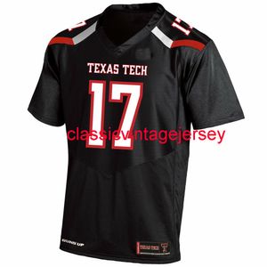 Stikte aangepaste Texas Texas Tech Football Jersey Men Women Youth Jersey XS-6XL