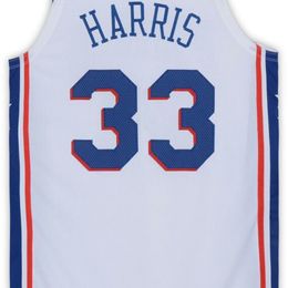 Cousue Coutume Tobias Harris # 33 Jersey blanc 19 Saison Men Femmes Jeunes Basketball Jerseys XS-6XL