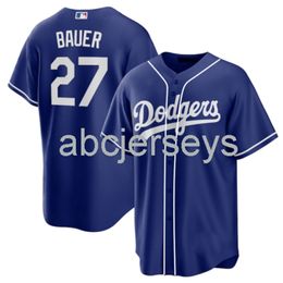 Gestikt Custom Trevor Bauer #27 LA Navy Baseball Jersey XS-6XL