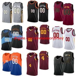 gestikt borduurwerk 2022 Darius Garland Custom Basketball Jerseys Caris LeVert Evan Mobley Jarrett Allen Kevin Love Lauri Markkanen Isaac Okoro Collin Sexton