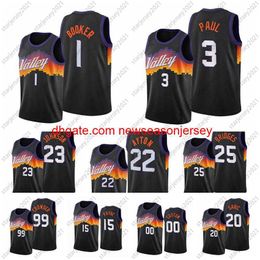 broderie cousue Personnaliser City Chris 3 Paul Devin 1 Booker Basketball Jerseys 25 Mikal Bridges Ayton Jae Crowder JaVale McGee Cameron Payne Edition Hommes Nouveau