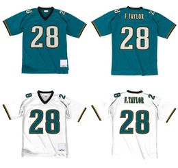 Jerseys de football cousus 28 Fred Taylor 1998 Mesh Legacy Retired Retro Classics Jersey Men Women Youth Youth S-6XL