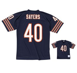 Gestikte voetbalshirts 40 Gale Sayers 1969 Mesh Legacy Retro Classics Jersey Men Men Women Youth S-6XL