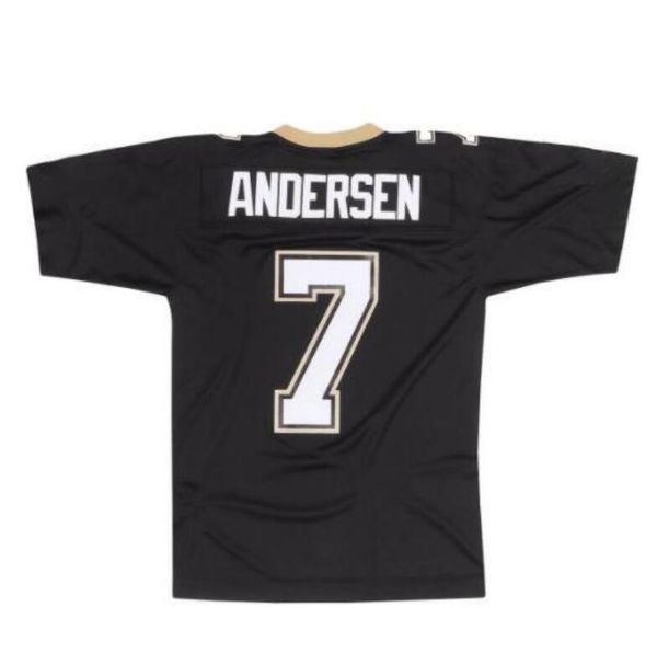 Jerseys de football cousus 7 Morten Andersen 1982 Mesh Legacy Retired Retro Classics Jersey Men Women Youth Youth S-6XL