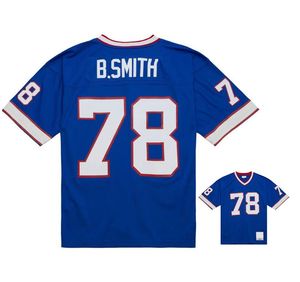 Jerseys de football cousus 78 Bruce Smith 1990 Mesh Legacy Retired Retro Classics Jersey Men Women Youth Youth S-6XL BLUE