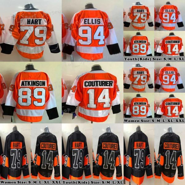 Maillots de hockey sur mesure pour hommes et femmes Carter Tippett Sean Couturier Ivan Cam Owen Hart Philadelphia''Flyers'' Jeunes femmes Provorov Atkinson hockey sur glace cus