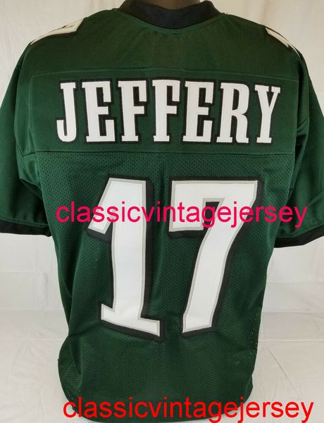 Cousu hommes femmes jeunes Alshon Jeffery personnalisé cousu vert maillot de Football broderie personnalisé n'importe quel nom numéro XS-5XL 6XL