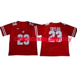 Gestikte mannen vrouwen jeugd Jonathan Taylor Jersey 23 Wisconsin Badgers College Football Jersey Embroidery Custom XS-5XL 6XL