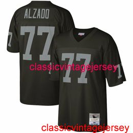 Men de cousée Femmes Youth Lyle Alzado # 77 1983 Jersey broderie personnalisée tout numéro de nom XS-5XL 6XL