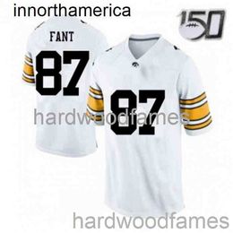 Gestikte heren dames jeugd noah fant #87 lowa hawkeyes white ncaa voetbal 150th jersey xs-5xl 6xl