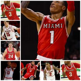 Maillot de basket-ball Miami RedHawks cousu Maillots de Miami Personnalisé 1 Kamari Williams Mekhi Lairy Julian Lewis 4 Bryson Tatum 15 Jackson Kenyon