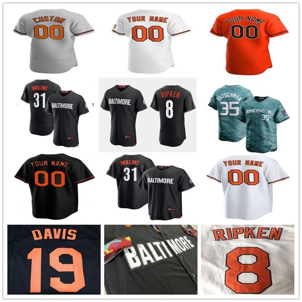 Adley Rutschman City Connect Camiseta de béisbol Cedric Mullins Gunnar Henderson Ryan Mountcastle Felix Bautista Austin Hays Cal Ripken Anthony Santander Jorge Mateo