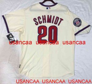 Gestikte Mike Schmidt coole base jersey throwback jerseys mannen vrouwen jeugd honkbal xs-5xl 6xl