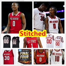 NC State Wolfpack NCAA 2024 Final Four Basketball Jerseys 0 DJ Horne 30 DJ Burns Jr. 23 Mohamed diarra 12 Michael O'Connell 14 Casey Morsell 1 Jayden Taylor