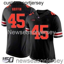 Cosido Ohio State Buckeyes # 45 Archie Griffin Black NCAA Jersey 150.o Personalizado cualquier número de nombre XS-5XL 6XL