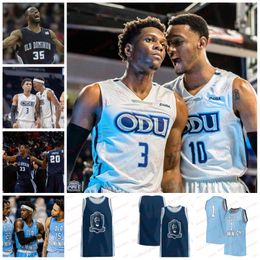 Jersey de baloncesto cosido Old Dominion Monarchs personalizado 0 Mekhi Long 11 Tyreek Scott-Grayson 10 D'Angelo Stines 4 Jadin Johnson 13 P.J. Gill 15 Tre Brown Jerseys