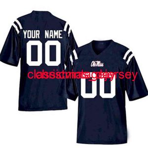 Cousu Ole Miss Jersey 4 Styles Broderie Personnalisée XS-5XL 6XL