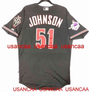 Cousu RANDY JOHNSON COOL BASE JERSEY Maillots Hommes Femmes Jeunes Baseball XS-5XL 6XL