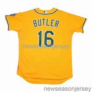 Gestikte retro jersey Billy Butler Cool Base Gold Jersey Men Women Youth Baseball Jersey XS-5XL 6XL