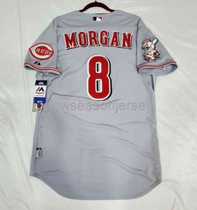 Gestikte retro jersey Joe Morgan Cool Base Jersey Men Women Youth Baseball Jersey XS-5XL 6XL