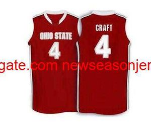 Cousu Vintage # 4 Aaron Craft Ohio State Buckeyes College Basketball Jersey personnalisé n'importe quel maillot de numéro de nom