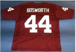 gestikte vintage#44 Brian Bosworth Custom College Football Jersey maat S-4XL Custom elk naamnummer trui