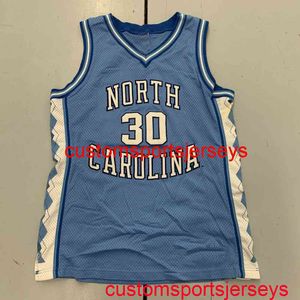 Cousu Vintage des années 90 UNC North Carolina Tar Heels Rasheed Wallace # 30 Jersey Hommes Femmes Jeunesse Throwbacks jersey XS-5XL 6XL