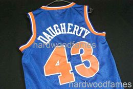 Cosido Vintage Brad Daugherty Jersey Azul COSIDO personalizado hombres mujeres camiseta de baloncesto juvenil XS-5XL 6XL