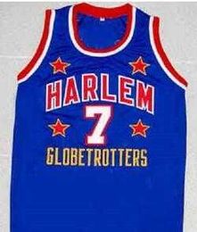 Gestikt Vintage "TOO TALL" HALL HARLEM GLOBETROTTERS basketbal Jersey elke naam nummer jersey