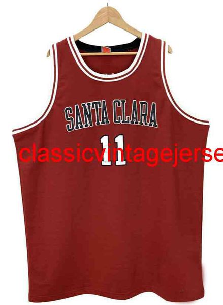 StitchedVintage Steve Nash Santa Clara Jersey Broderie Personnalisée N'importe Quel Nom Numéro XS-5XL 6XL