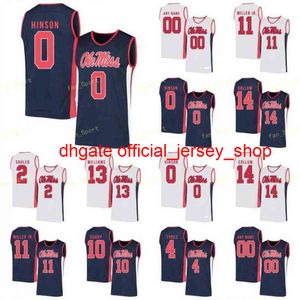 Stik op Custom College NCAA Ole Miss Rebels Basketball Jersey 2 Devontae Shuler 23 Sammy Hunter 24 Jarkel Joiner 3 Khadim Sy Custom Stitched