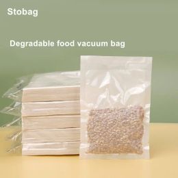 Stobag 100pcs en gros en gros biodégradable transparent alimentaire à vide emballage Eco Eco Machine en plastique Scellon pour les noix de bonbons Storage