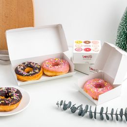 Stobag 20 stks Donut Paper Box Baking Packaging Boxes For Baby Shower Christmas Gift Boxes Verjaardagsfeestje Bruiloftspanningen Gunsten