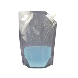 Stobag 50 / 20pcs Sacs de buse à emballage liquide à boisson transparente pour le jus de bière Stockage Scellé Scellé Souponiable Sachets