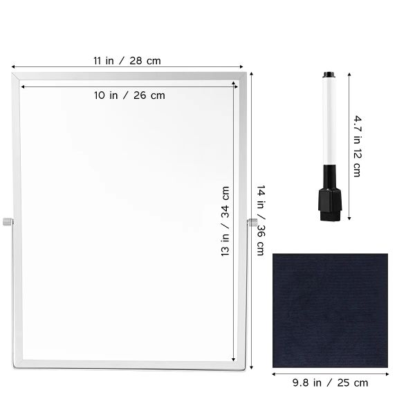 Stobok Magnetic Dry Erase Board Double face Personal Desktop Table Top Top Top Board Planner Rappel avec Stand for School Office