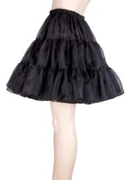 Voorraad Zwarte Korte Tule Rok Crinoline Onderrok Rockabilly Bruiloft Petticoat Vrouw Volwassen Tutu Half Slips Accessorie CPA261