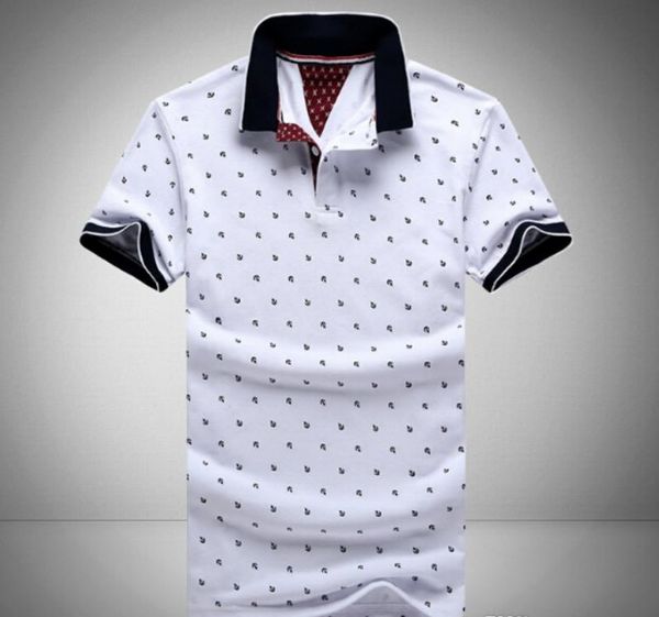 Liquidation des stocks Polos imprimés pour hommes Chemises 100% coton Camisas à manches courtes Col montant Homme Chemise M-3XL