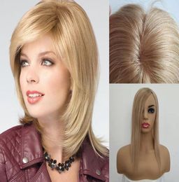 Stock Blonde Blonde à base de soie Human Hair Toppers for Hurning Hair Femmes 255 pouces 56 pouces Clip dans le haut de la cheveux 3073122