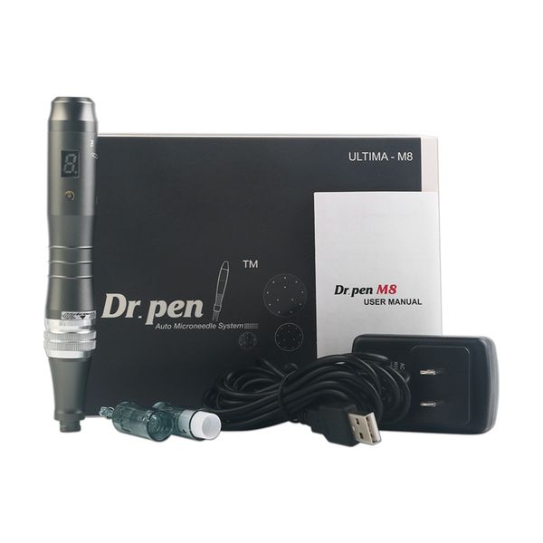 Action!!! Dermapen électrique Auto Microneedle Stamp Dr Pen M8-W Cartouche sans fil rechargeable Conseils MTS PMU Soins de la peau Beauté DermaRoller