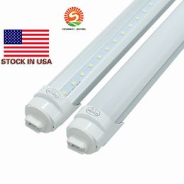 Voorraad in Factory T8 8FT 45W R17D LED Tube Lights 2400mm 192LEDS SMD2835 4800LM Super Helder LED Fluorescerend Fixture AC85-265V