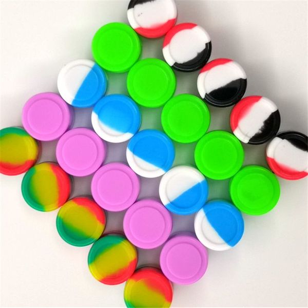 STOCK à Los Angeles USA RAPIDE 500pcs lot 2ml pots en silicone antiadhésifs dab cire récipient en silicone pour dabs silicone cont2582