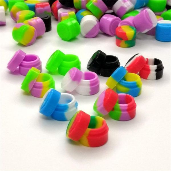 STOCK à Los Angeles USA RAPIDE 500pcs lot 2ml pots en silicone antiadhésifs dab cire récipient en silicone pour dabs silicone cont2545