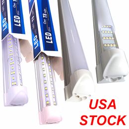 Stock en US 144W Tubo LED Luz de 8 pies Tipes T8 integrados Reemplace luces fluorescentes 72W Cuerto blanco frío Office Garage Iluminación Crestech168