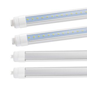 STOCK IN US 360 Degrés T8 LED Tubes 8ft 52w R17D / HO Base led Tube Extérieur pour Signes Double Face 6000K Blanc Froid Couvercle Transparent 16 Paquets