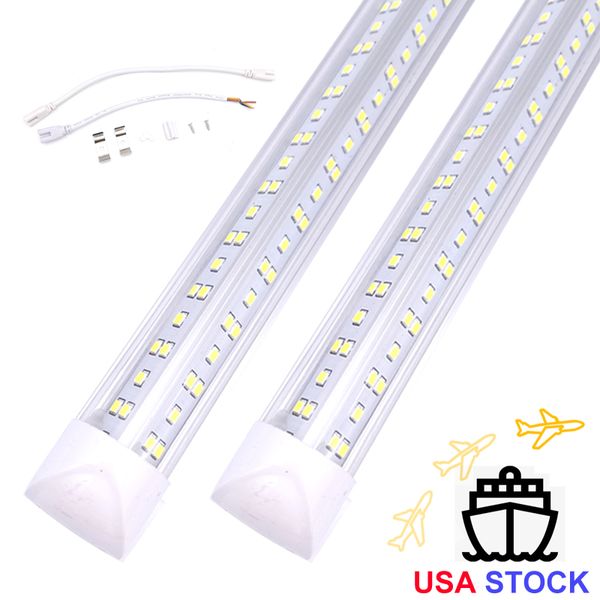 Bombilla de luz LED 4 5 6 8 pies Cool T8 Tube Integrar forma de V 4ft 8ft Refrigerador Puerta Congelador Fluorescente Lámpara de tienda