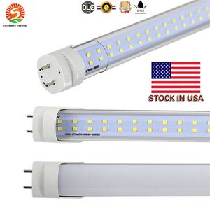 Voorraad in US LED T8 Tubes 4ft 28W 2900LM SMD2835 G13 192LEDS 1.2M Dubbele rij AC 85-265V LED TL-verlichting