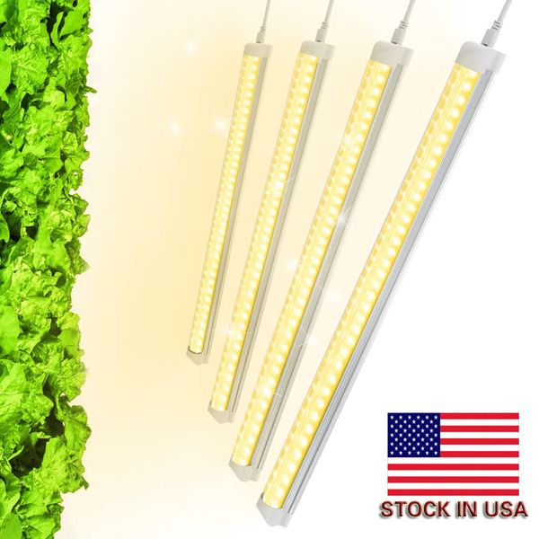 Stock en EE. UU. LED Grow Light 2ft Full Spectrum LEDS Fixture 20W High Output Plant Lighting Fixture Timing Sunlight Reemplazo de luces de crecimiento para plantas de interior 16-Pack